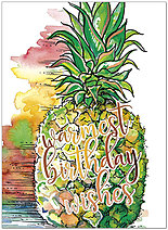 ...for a birthday filled with happiness. Pineapple Wishes Birthday Card A9008G-W